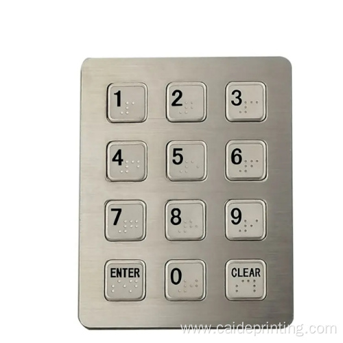 metal keypad with braille for blind person